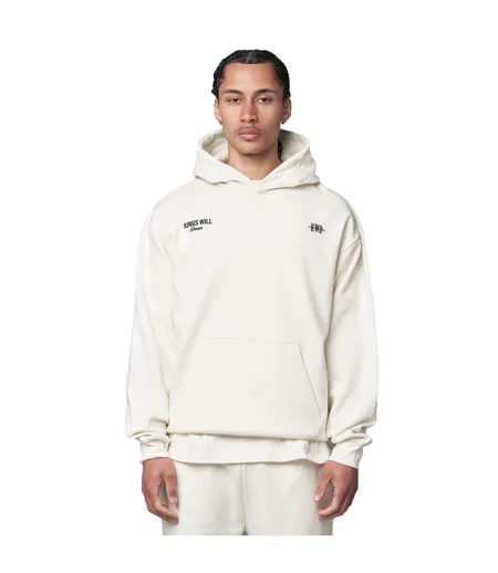Mens Studio Garment District Back Print Hoodie White Kings Will Dream