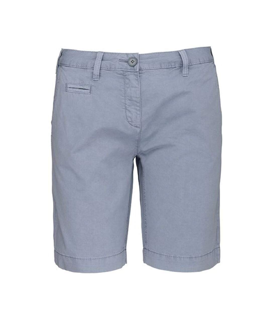 Bermuda femme aspect délavé - K753 - bleu clair