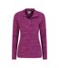 Mountain Warehouse Womens/Ladies Snowdon Melange Fleece Top (Grape) - UTMW1459