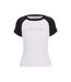 T-shirt Manches Raglan Motif/style Logo Courbé Femme Blanc Guess-1