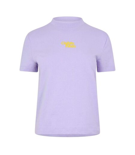 Womens/ladies Regular T-shirt Lavender Calvin Klein