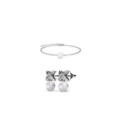 Parures Chris Pearl Crystal, Perle d'Autriche, Cristal d'Autriche