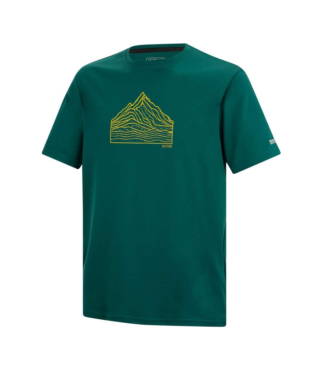 Mens Fingal Topographic T-shirt Mediterranean Green Regatta-4