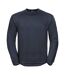Mens Spotshield Heavy Duty Crew Neck Sweatshirt French Navy Russell-1