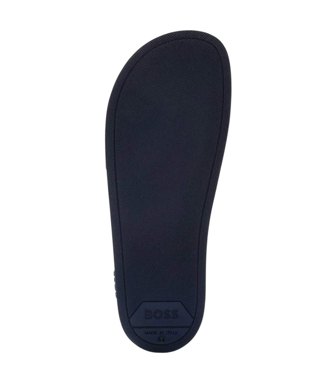 Claquettes Motif/style Logo Homme Bleu Foncé Boss-3
