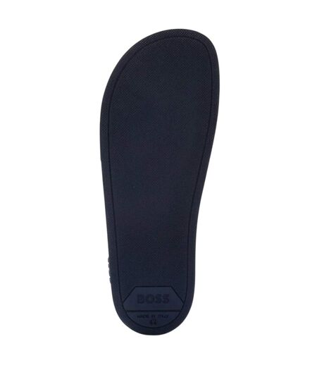 Claquettes Motif/style Logo Homme Bleu Foncé Boss