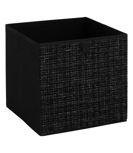 Lot de 6 boites de rangement TWEED - L. 31 x l.31 x H. 31 cm - Noir