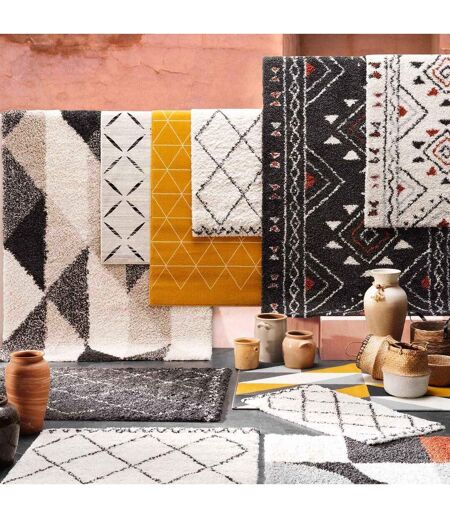 Tapis Déco Imprimé Saoura 120x170cm Beige