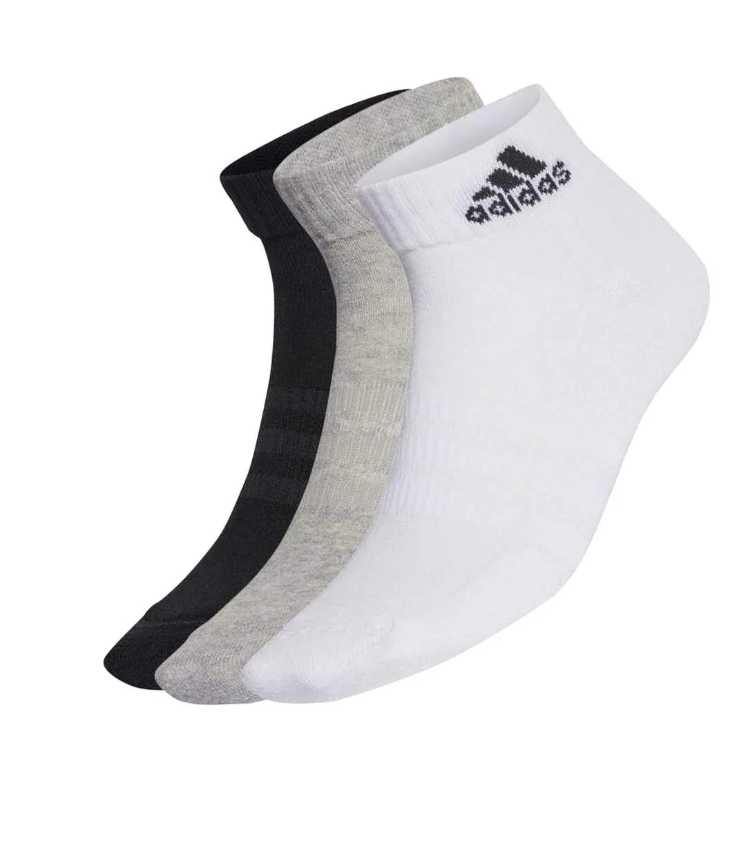 Chaussettes Sportswear Adulte Blanc Noir Gris Argenté Adidas-2