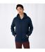 Mens king zipped hooded sweat navy blue B&C