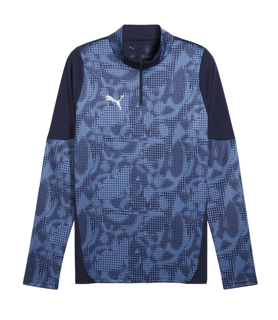 Womens/ladies Teamcup Long-sleeved Top Navy Silver Puma-1