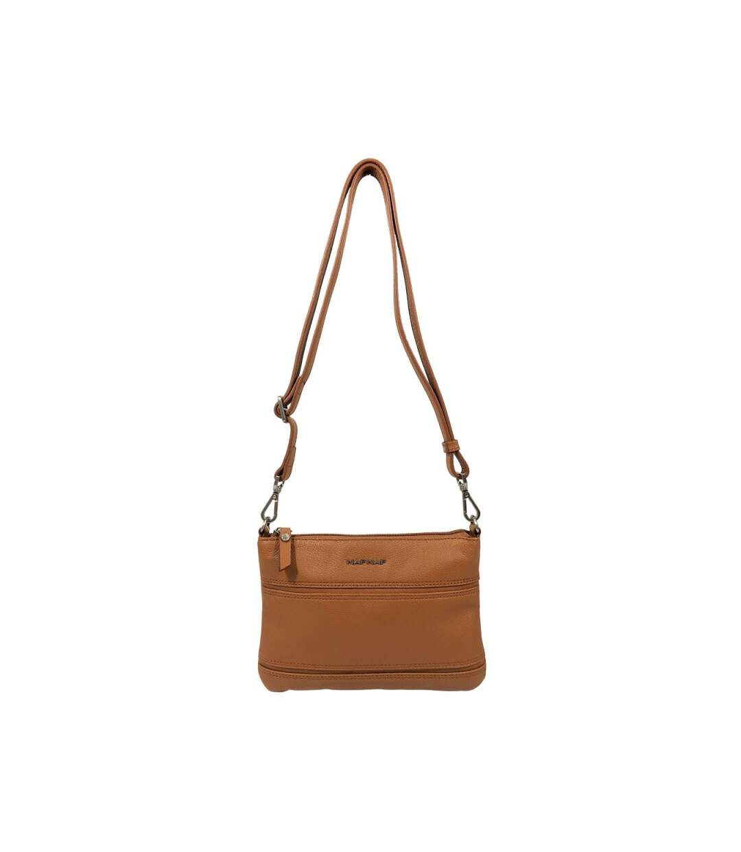 Naf Naf - Sac pochette en cuir Camélia - camel - 8579-5