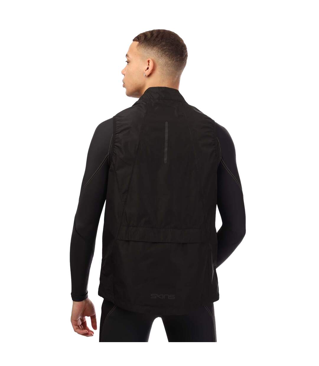Mens Series-3 Running Gilet Black Skins-2