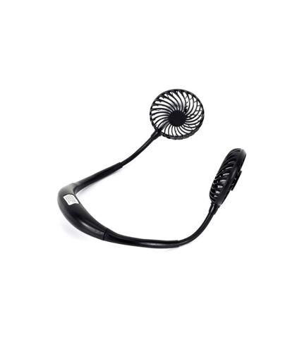 Ventilateur Rechargeable Tour de Cou 26cm Noir