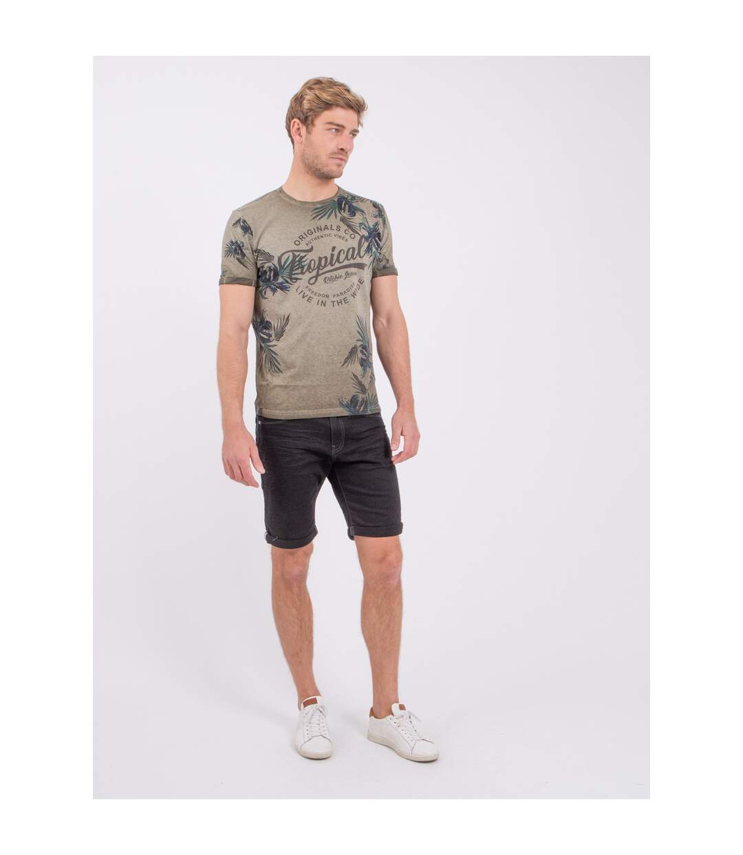 T-shirt col rond pur coton NERWIK-4