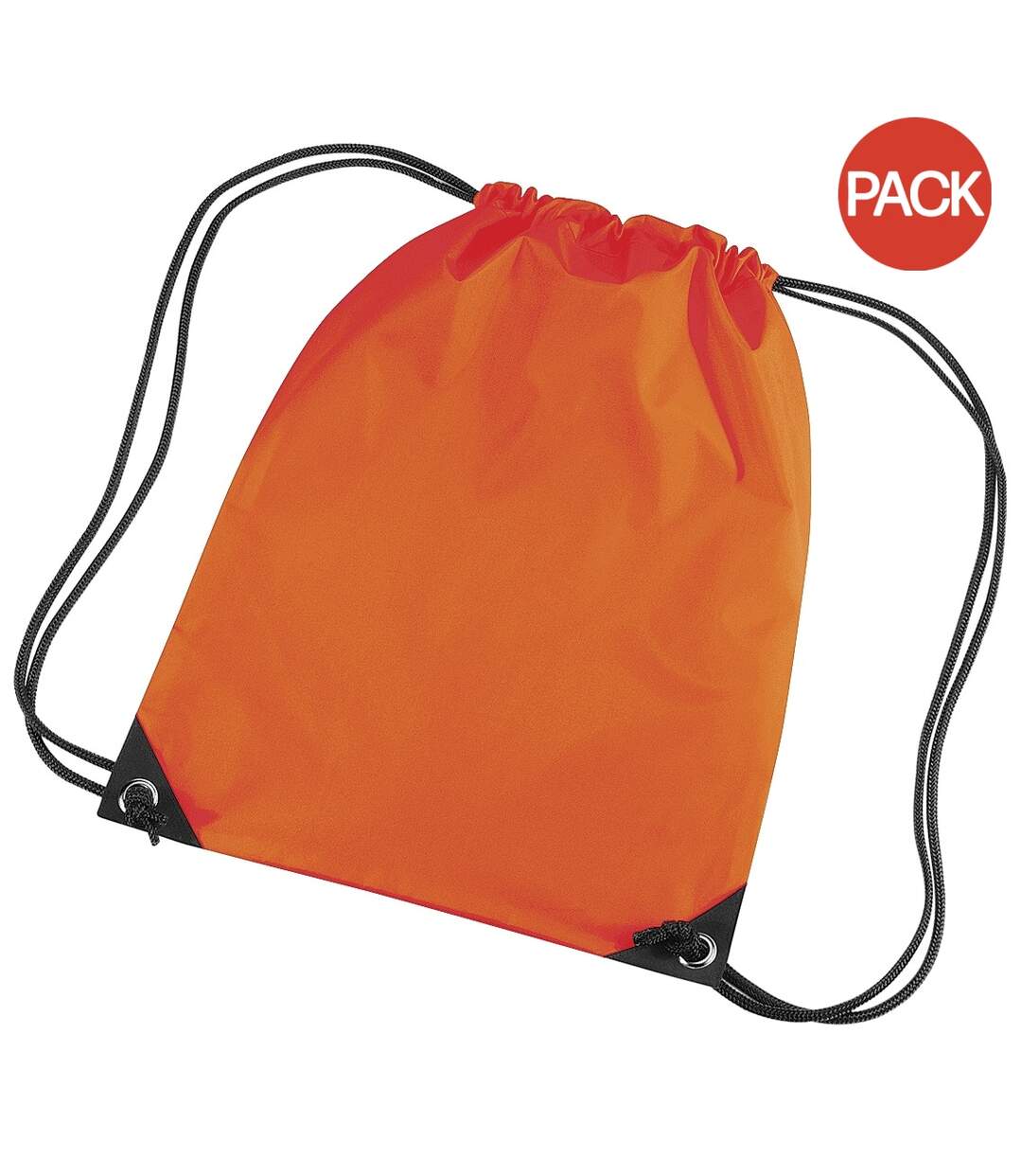 Lot de 2  Sac de gym 11 litres taille unique orange Bagbase-1