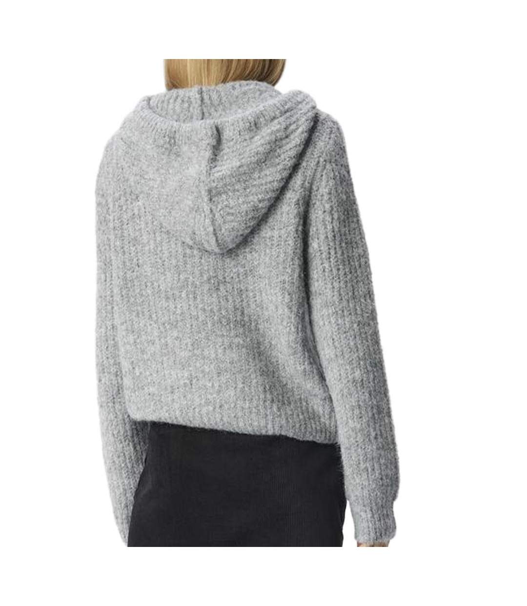 Pull à capuche gris clair femme vero moda hoodie-2