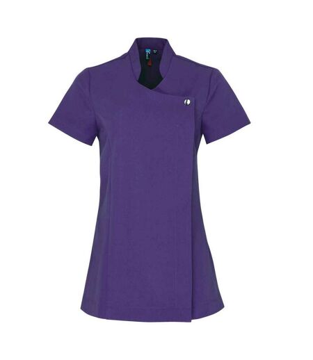 Womens/ladies blossom short sleeve tunic purple Premier