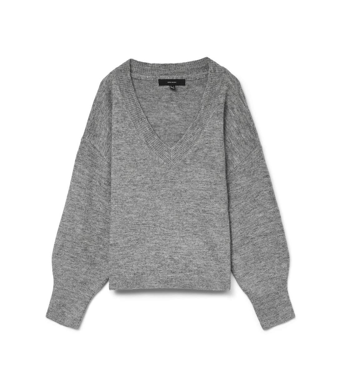 Pull gris femme vero moda jupiter-3