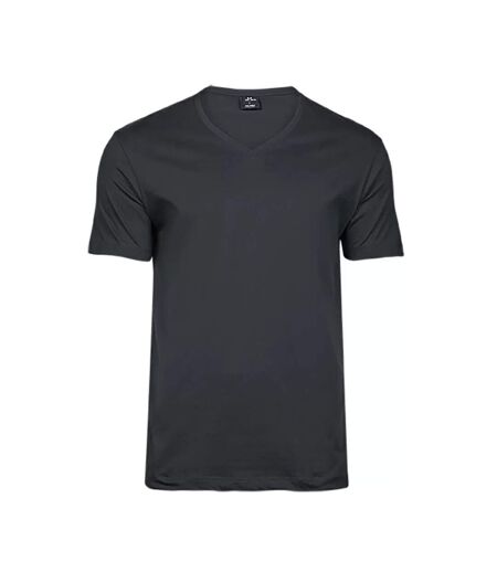 Tee Jay Mens Soft Touch V Neck Fashion T-Shirt (Dark Grey) - UTBC5091