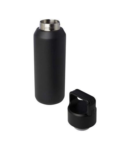 Astra Recycled Stainless Steel 600ml Insulated Water Bottle One Size Solid Black Floso