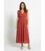 Robe longue encolure V + dos nu et liens-1