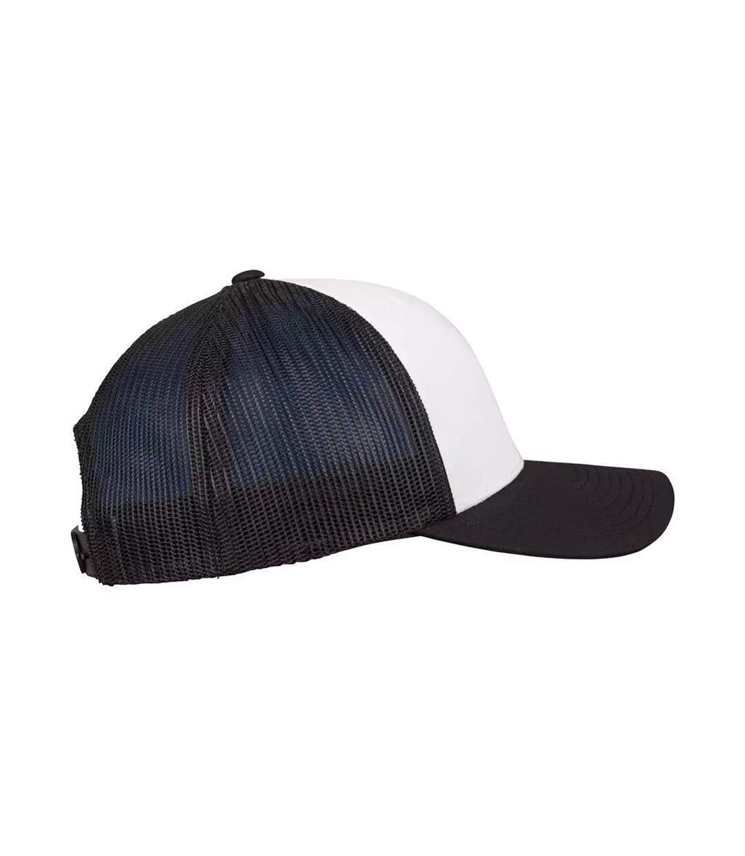 Casquette Trucker Retro Noir Blanc Flexfit-3