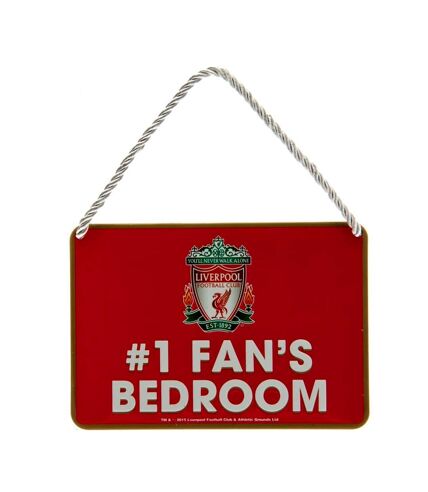 Liverpool FC - Plaque de porte #1 FANS BEDROOM (Rouge / Blanc) (Taille unique) - UTBS3724