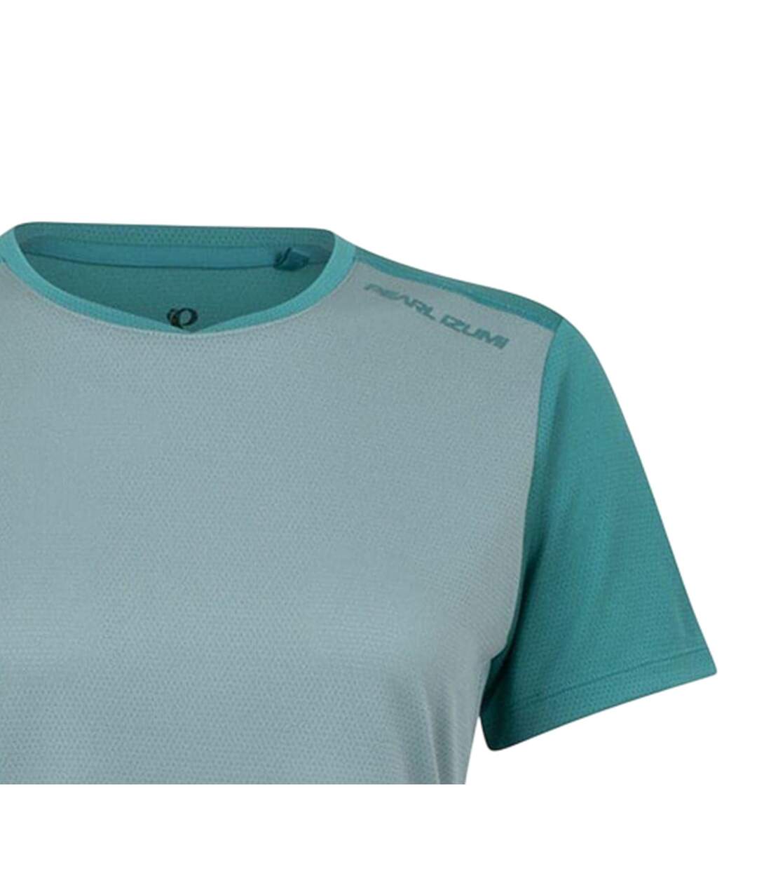 Womens/ladies Summit Colour Block Regular T-shirt Artic Orange Teal Pearl Izumi-3