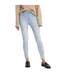 Womens/ladies 721 Leather Patch High Rise Skinny Jeans Light Blue Levis-1