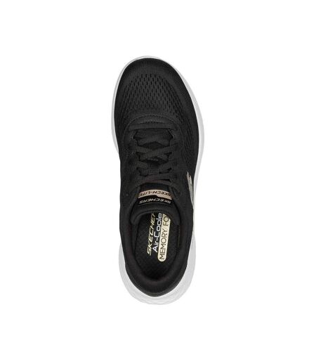 Womens/ladies skech-lite pro perfect time trainers black/rose gold Skechers