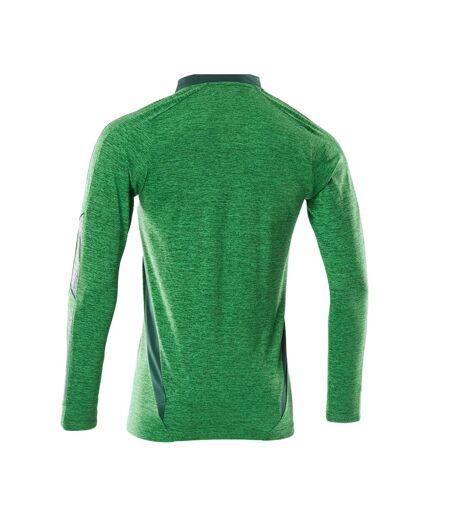 Polo Manches Longues Motif/style Tacheté Accelerate Homme Vert Gazon Vert Mascot