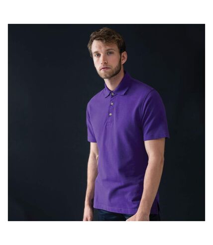 Henbury Mens Classic Plain Polo Shirt With Stand Up Collar (Purple) - UTRW617