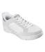 Mens Leather Flat Trainers Off White Skechers-1