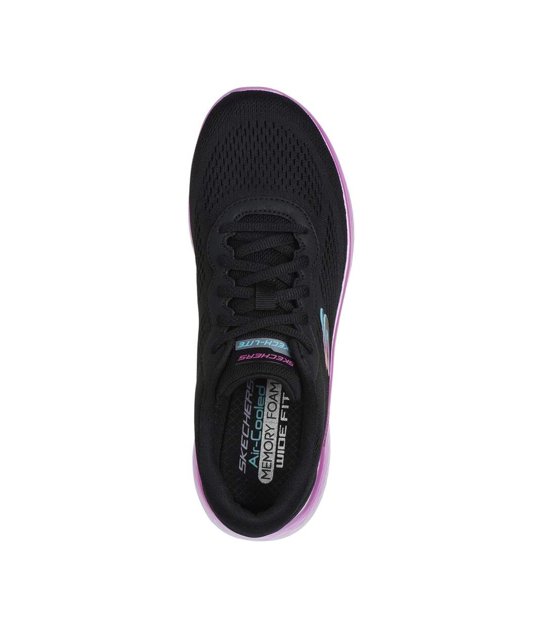 Womens/ladies skech-lite pro-stunning steps trainers black/purple Skechers