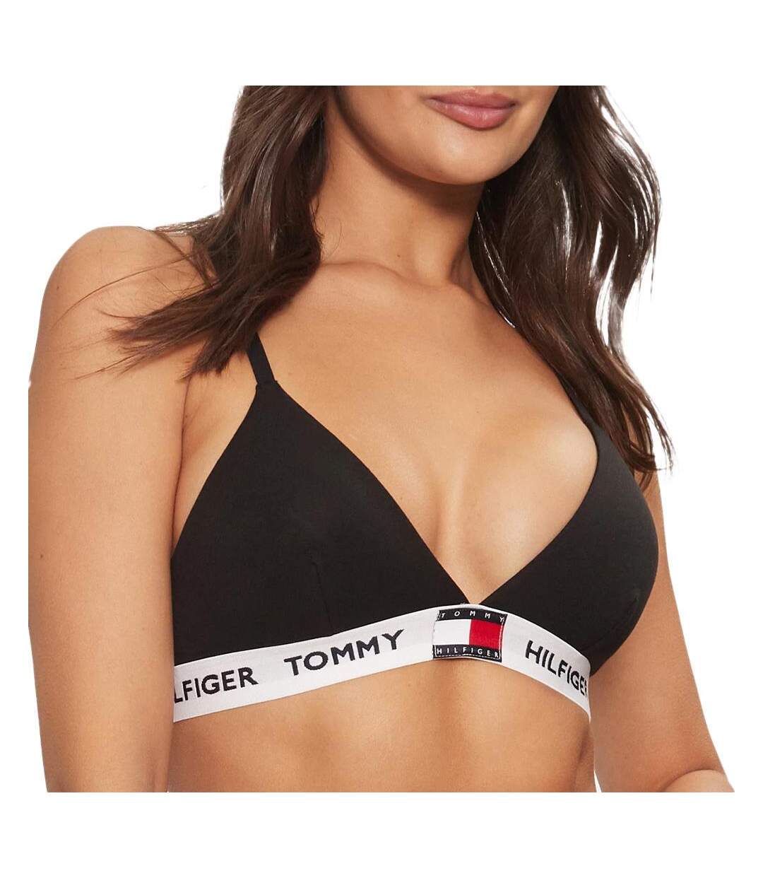 Soutien gorge noir femme tommy hilfiger triangle-1