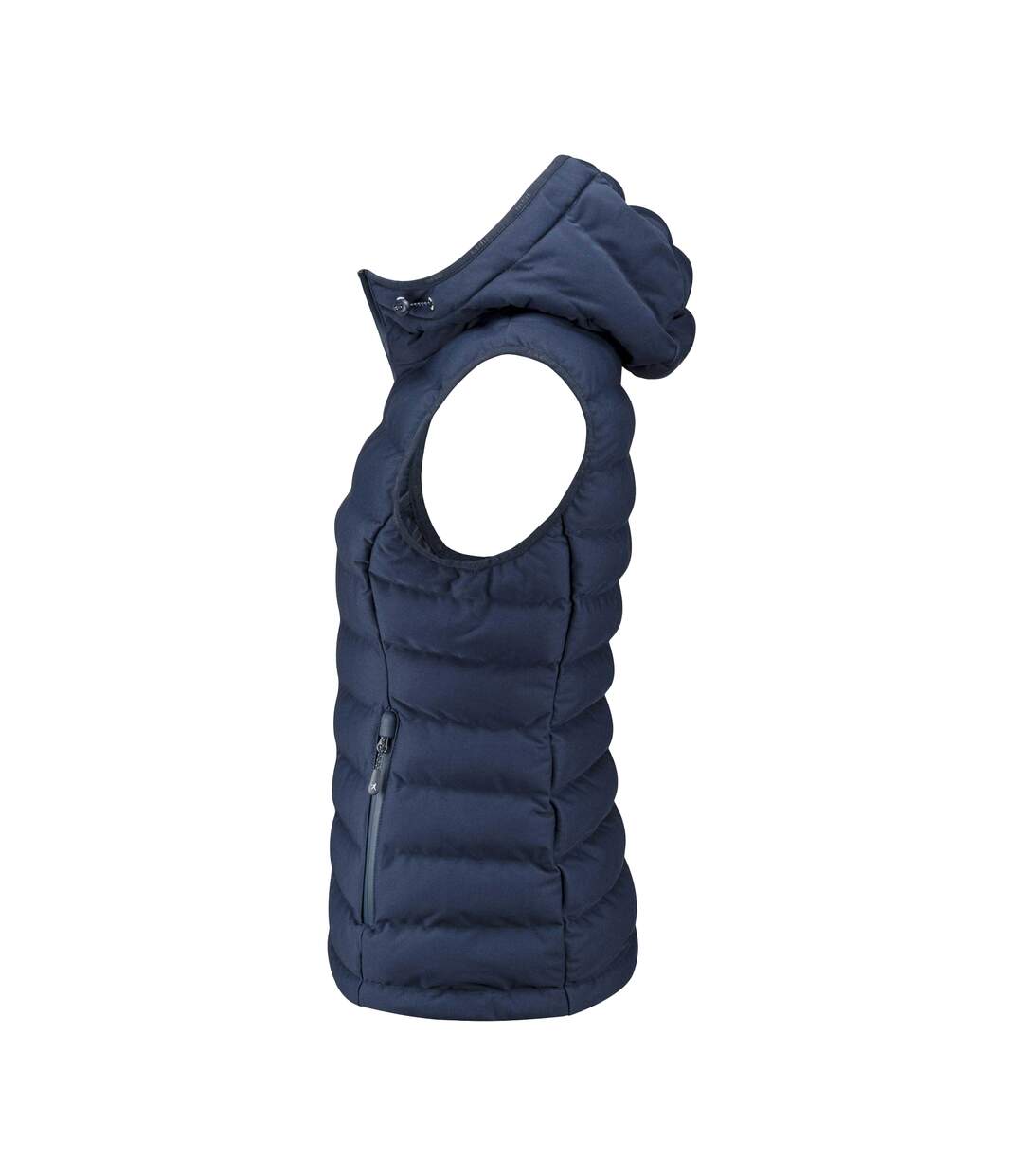 Womens/ladies Woodlake Heights Padded Gilet Navy James Harvest-3