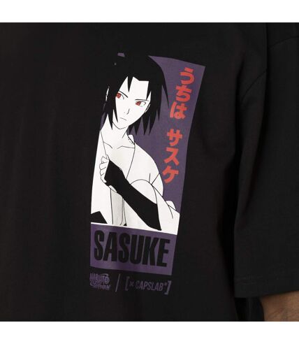 T-shirt en coton homme relax fit avec print Naruto Shippuden Sasuke Capslab