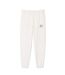 Womens/ladies Embroidered Straight Leg Jogging Bottoms Cream Lacoste-1