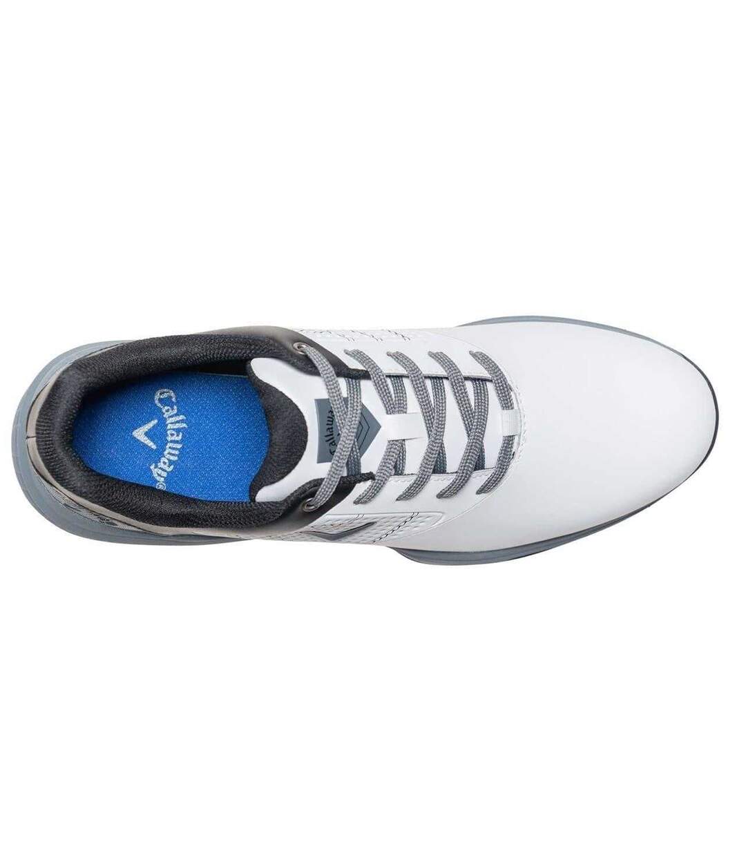 Mens Cheviot Leather Golf Golf Shoes White Blue Callaway-2