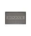 Tapis d'Entrée Bonjour 45x75cm Gris-1