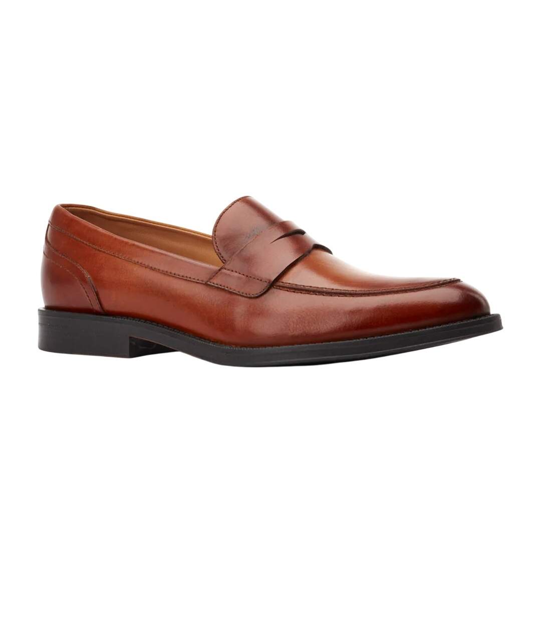 Mocassins kennedy homme marron clair Base London-1