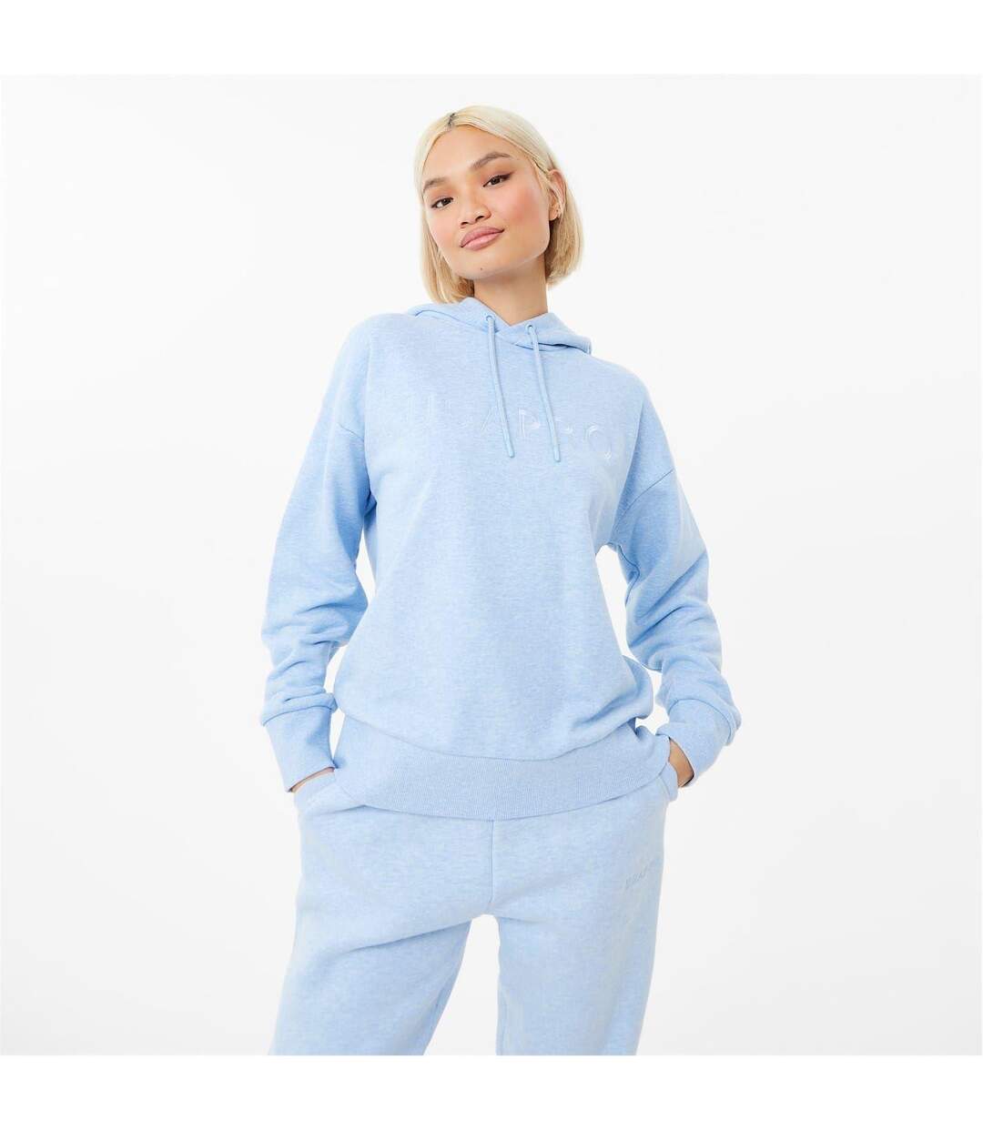 Womens/ladies Classic Logo Hoodie Blue USA Pro-1