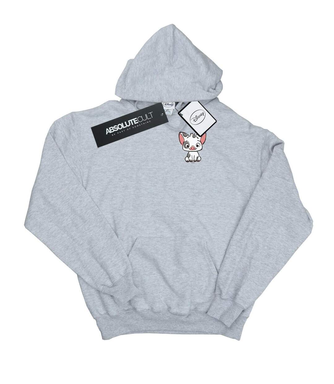 Disney - Sweat à capuche MOANA PUA THE PIG BREAST PRINT - Femme (Gris chiné) - UTBI11535-1
