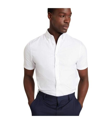 Mens Oxford Regular Short-sleeved Shirt White Ted Baker