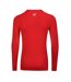 Haut Thermique Manches Longues Motif/style Central Homme Rouge Sondico-2