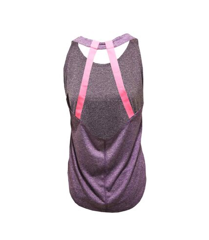 Tri Dri Womens/Ladies Double Strap Back Vest (Purple Melange)