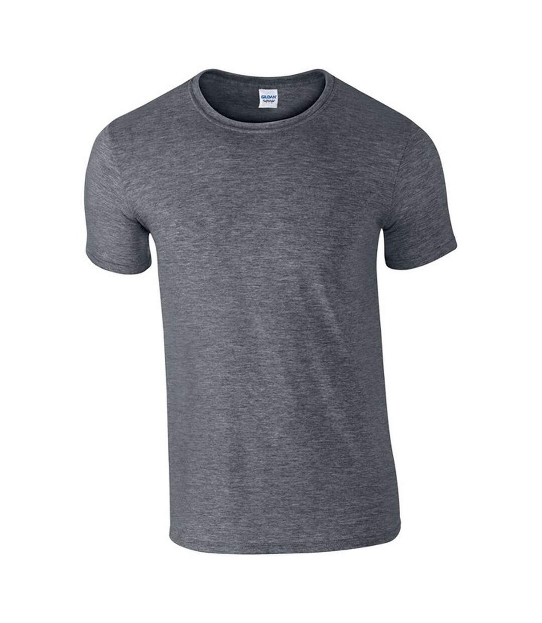 T-shirt softstyle adulte gris foncé chiné Gildan-1