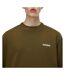 Mens Box Logo Cotton Crew Neck Straight Sweatshirt Dark Olive Napapijri-4