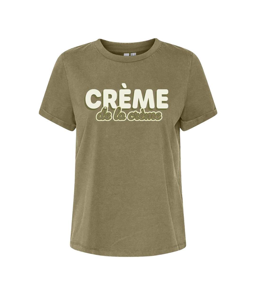 T-shirt vert femme vero moda majilla-1